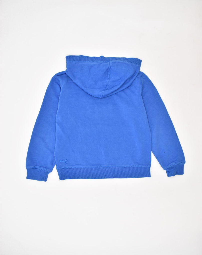 PUMA Boys Graphic Hoodie Jumper 9-10 Years Blue Cotton | Vintage | Thrift | Second-Hand | Used Clothing | Messina Hembry 