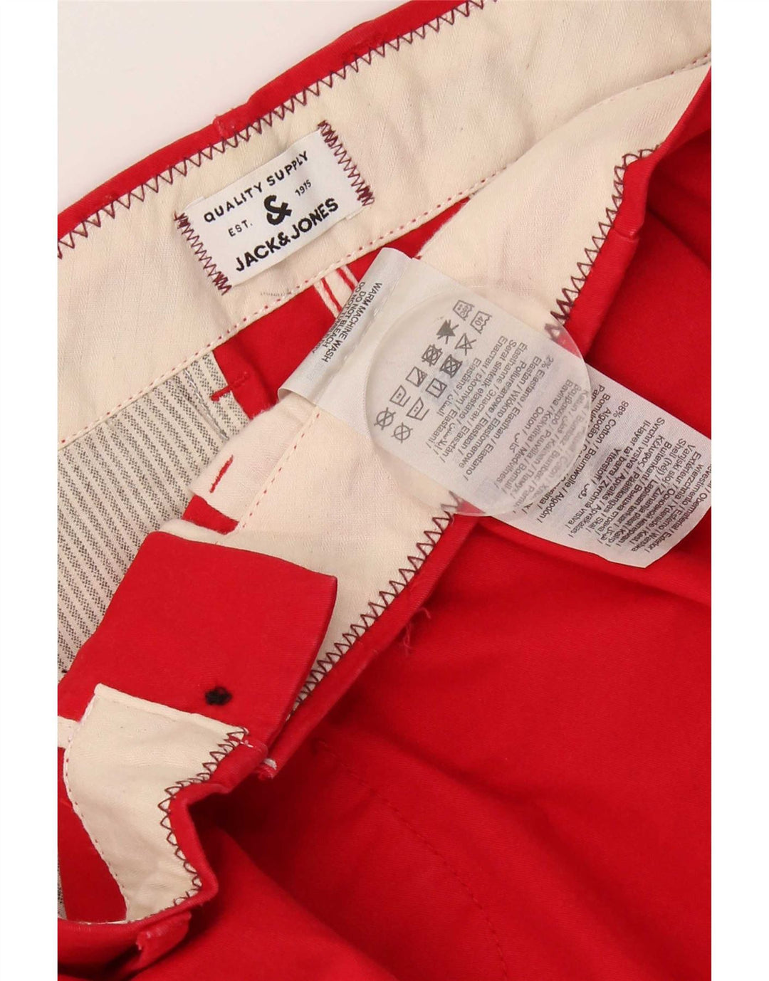 Jack & Jones Mens Chino Shorts Medium W32 Red Cotton