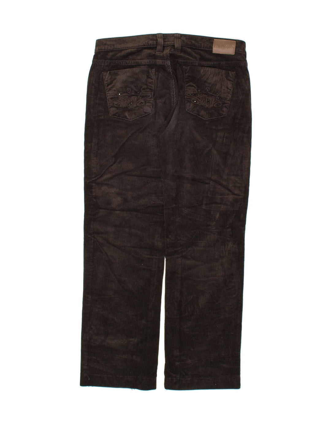 ARMANI Womens Straight Corduroy Trousers W29 L28 Brown Cotton Vintage Armani and Second-Hand Armani from Messina Hembry 