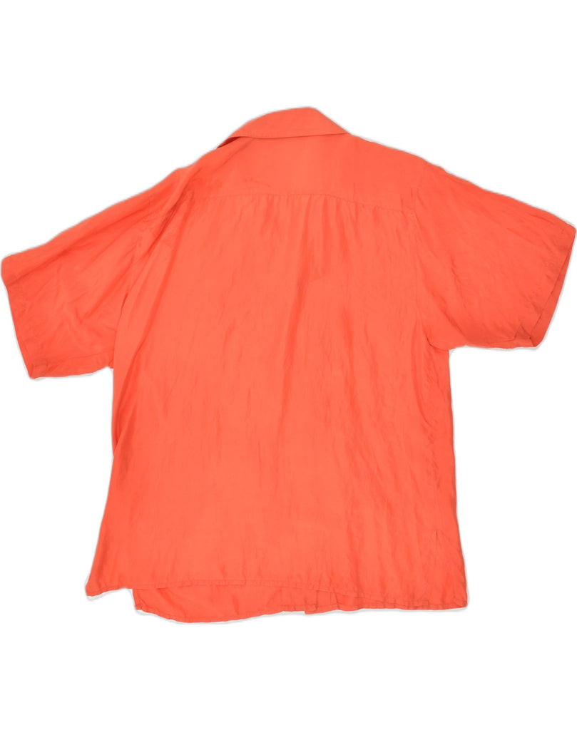 VINTAGE Womens Short Sleeve Shirt XL Orange Silk | Vintage Vintage | Thrift | Second-Hand Vintage | Used Clothing | Messina Hembry 