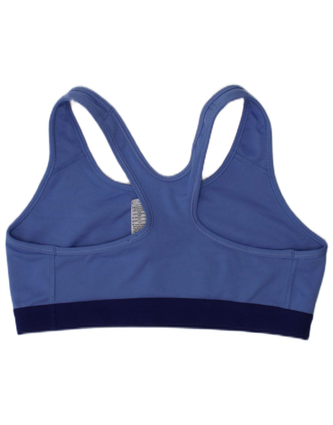 Nike Womens Dri Fit Graphic Sport Bra Top Medium Blue Polyester Sports