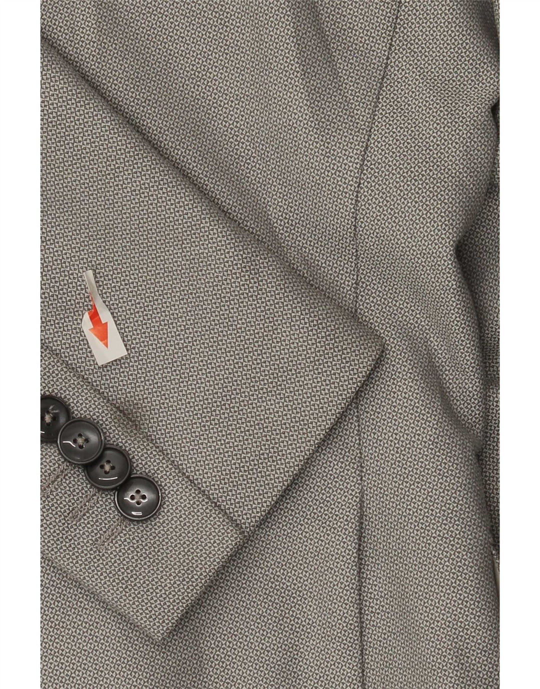 Zara Mens Tailored 2 Button Blazer Jacket EU 46 Small Grey Polyester