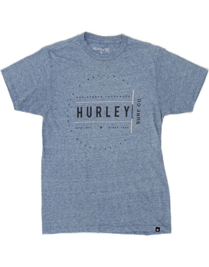 HURLEY Mens Graphic T-Shirt Top Small Blue Flecked Cotton | Vintage Hurley | Thrift | Second-Hand Hurley | Used Clothing | Messina Hembry 