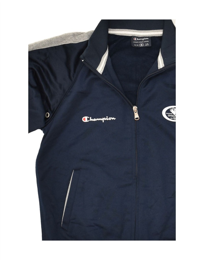 CHAMPION Boys Graphic Tracksuit Top Jacket 7-8 Years Small  Navy Blue | Vintage Champion | Thrift | Second-Hand Champion | Used Clothing | Messina Hembry 