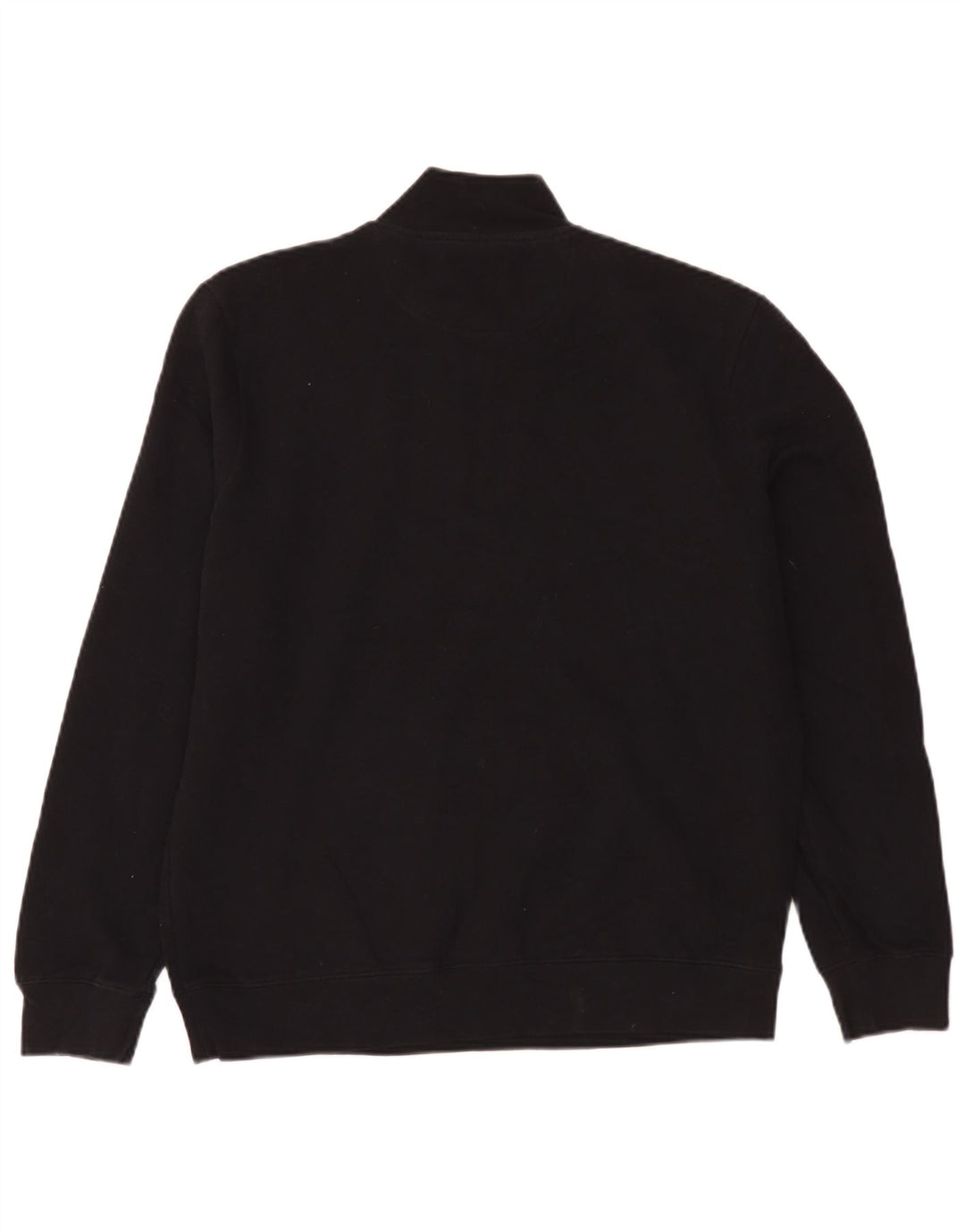 Barbour Mens Zip Neck Sweatshirt Jumper XL Black Cotton