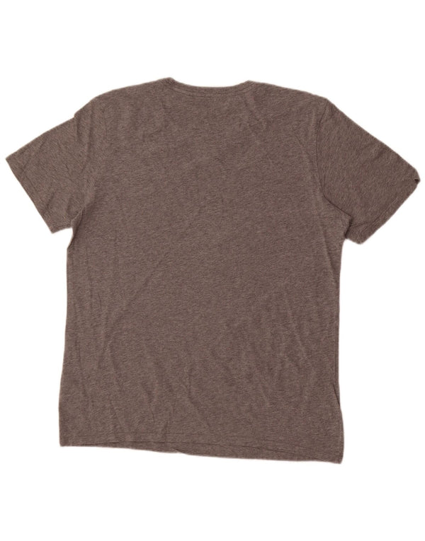 Nike Mens Athletic Cut Graphic T-Shirt Top Large Grey Cotton