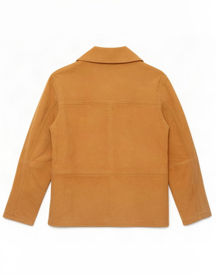 Vintage Womens Suede Jacket IT 46 Large Brown Leather