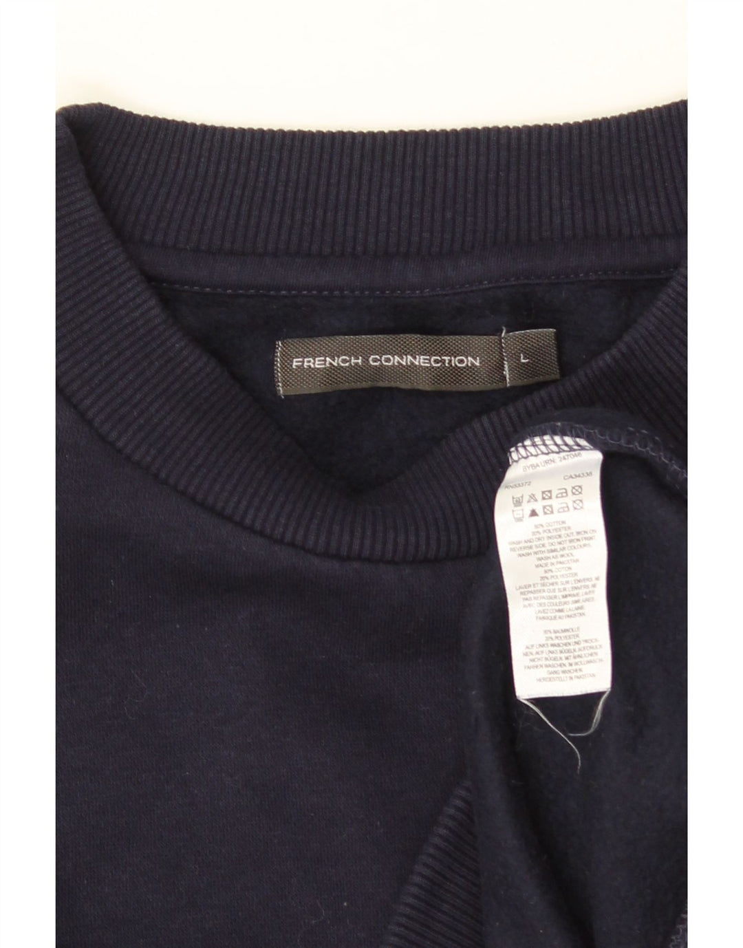 FRENCH CONNECTION Womens Graphic Sweatshirt Jumper UK 16 Large Navy Blue