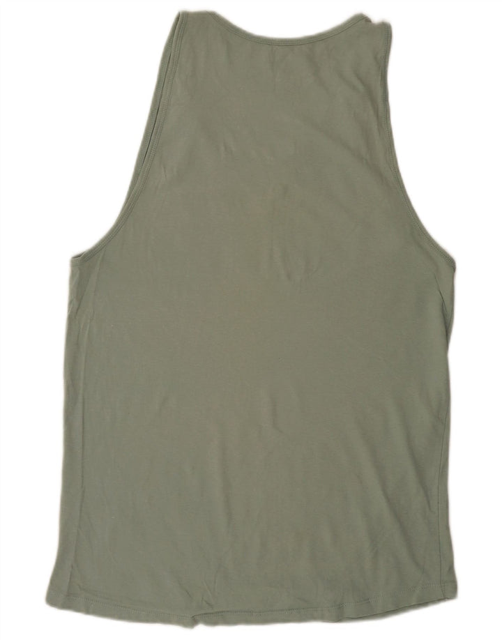Jack & Jones Mens Graphic Vest Top Large Green Cotton