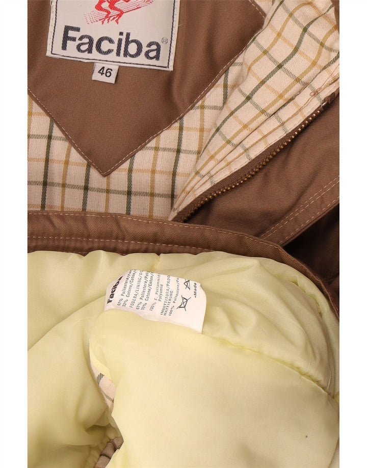 Faciba Mens Padded Jacket UK 46 3XL Beige Polyamide