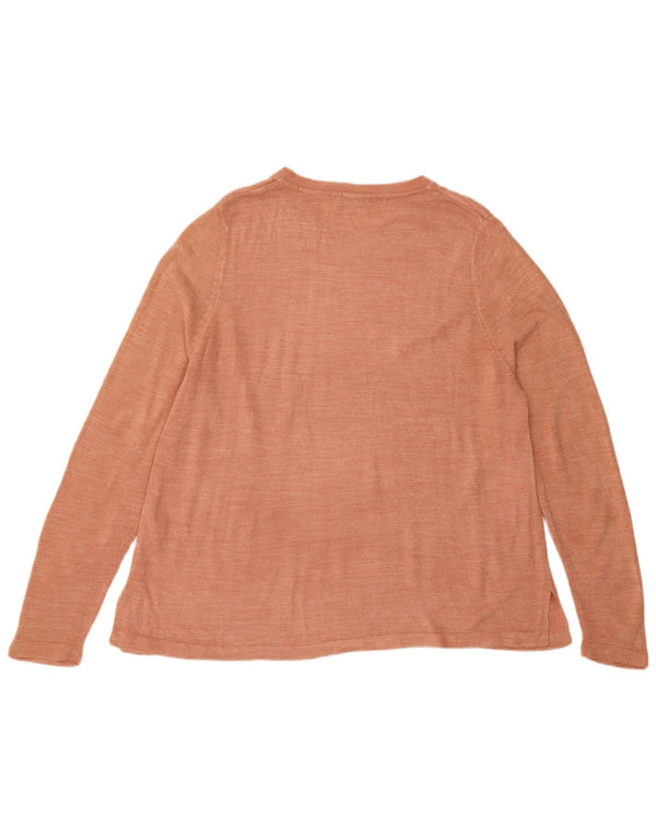 Marks & Spencer Womens Boat Neck Jumper Sweater UK 18 XL Pink Acrylic