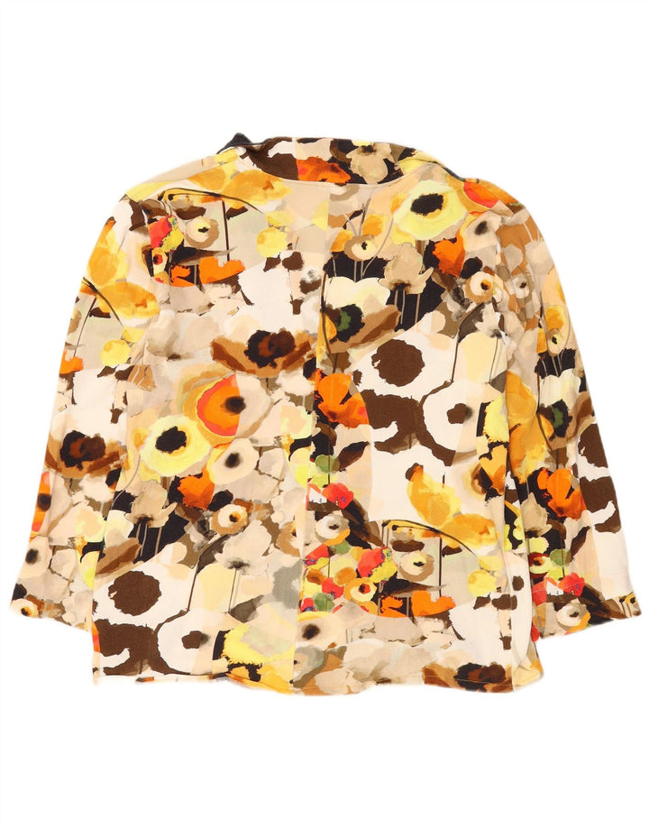 Vintage Womens Abstract Pattern Shirt Blouse UK 16 Large Multicoloured