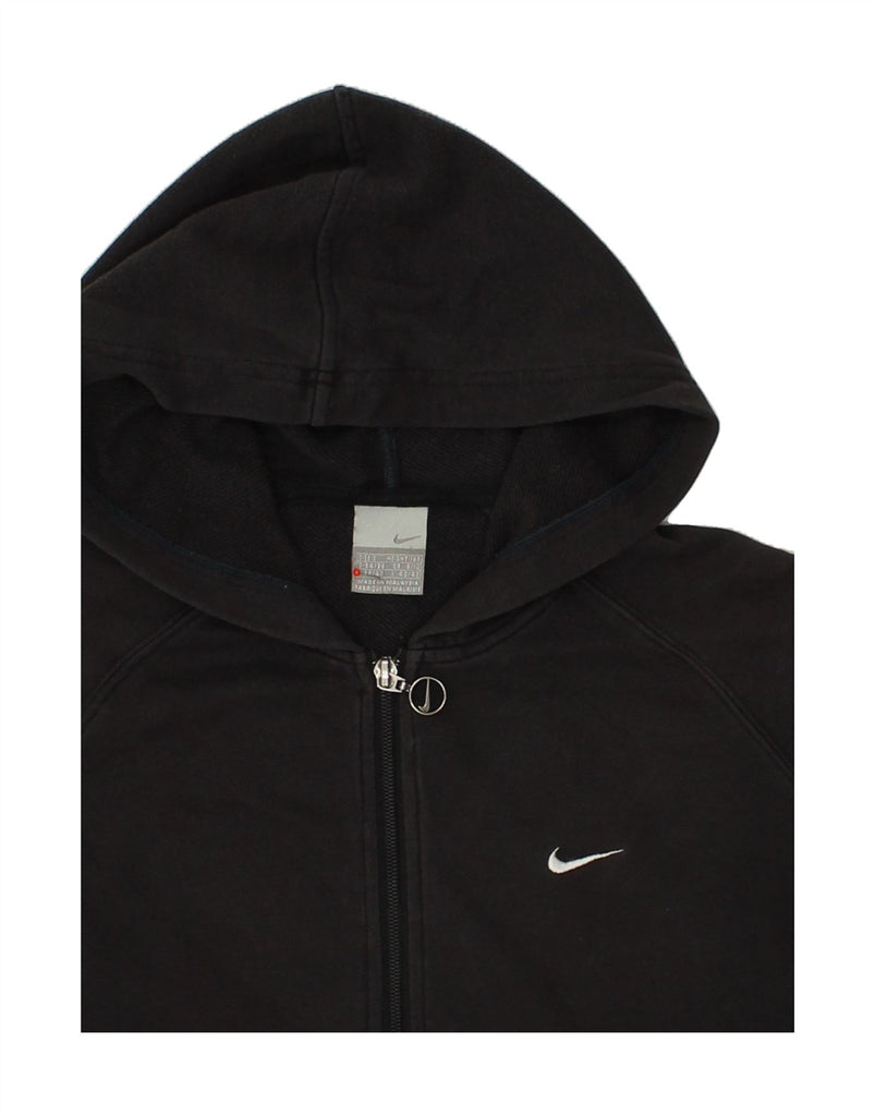 NIKE Womens Zip Hoodie Sweater UK 10 Small Black | Vintage Nike | Thrift | Second-Hand Nike | Used Clothing | Messina Hembry 