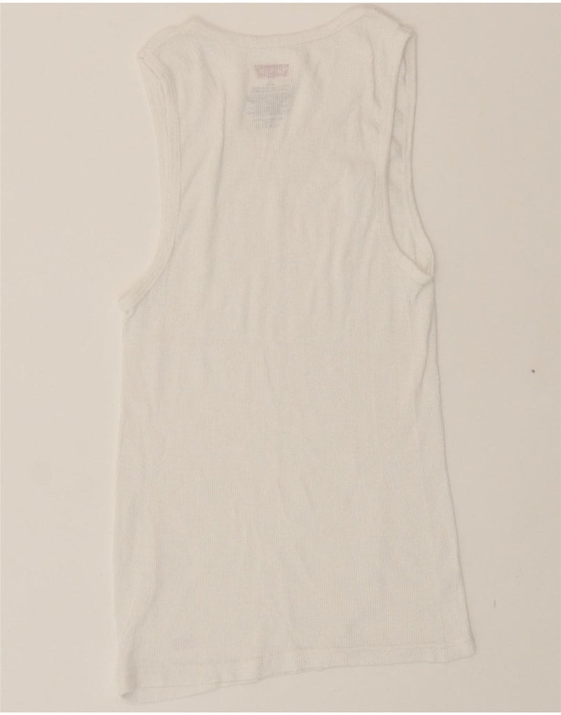 LEVI'S Womens Vest Top EU 42/44 Large White Cotton Vintage Levi's and Second-Hand Levi's from Messina Hembry 