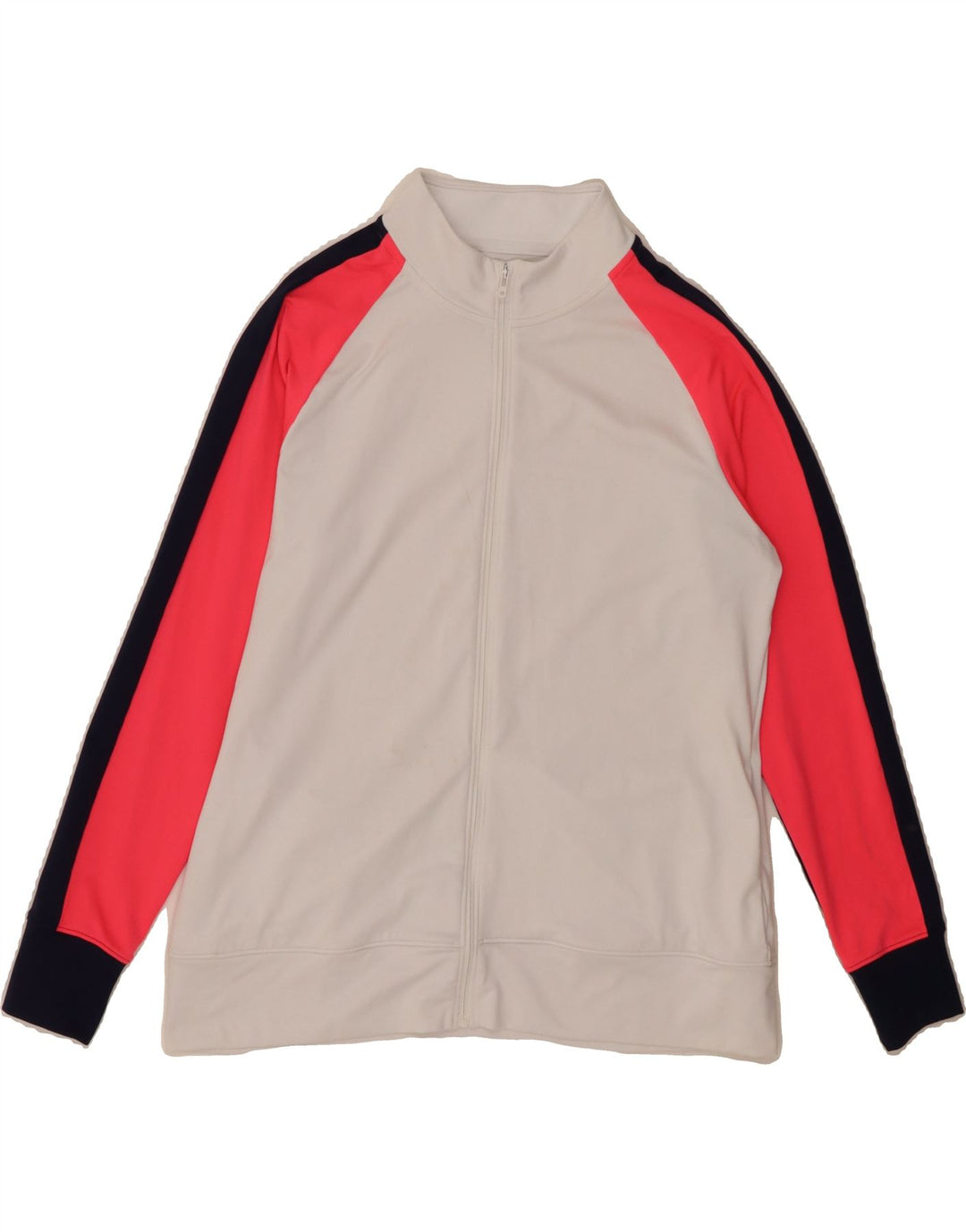 UNDER ARMOUR Womens Tracksuit Top Jacket UK 14 Large White Colourblock Vintage Under Armour and Second-Hand Under Armour from Messina Hembry 