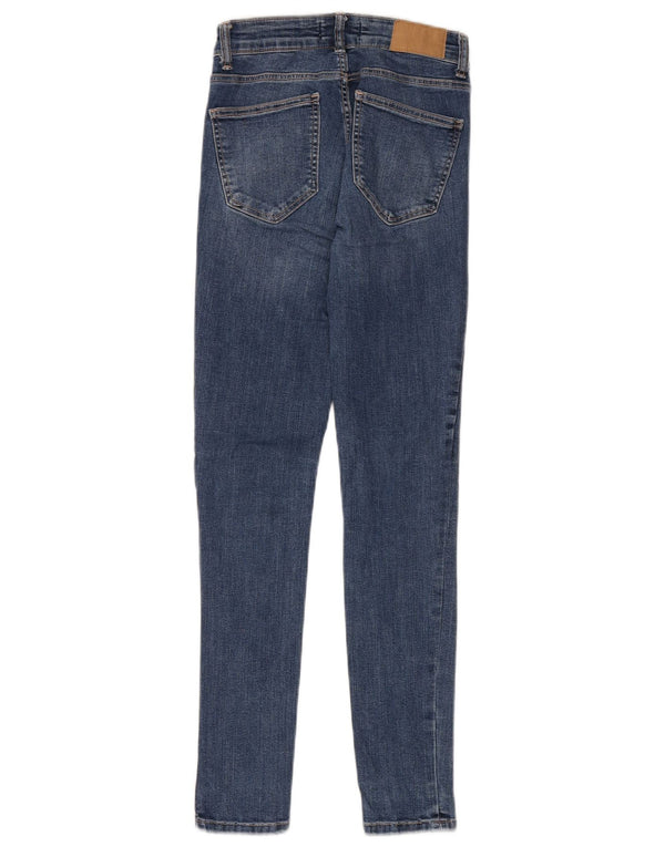 Zara Womens Skinny Jeans EU 34 2XS W26 L29 Blue Cotton