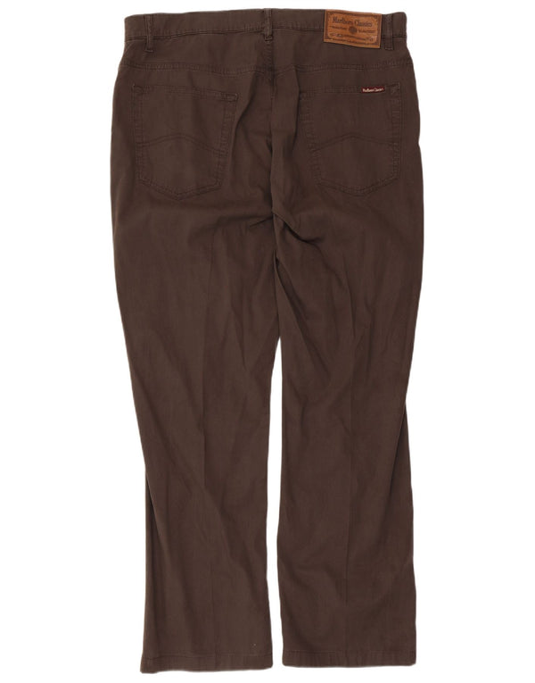 Marlboro Classics Mens Straight Casual Trousers W38 L30 Brown