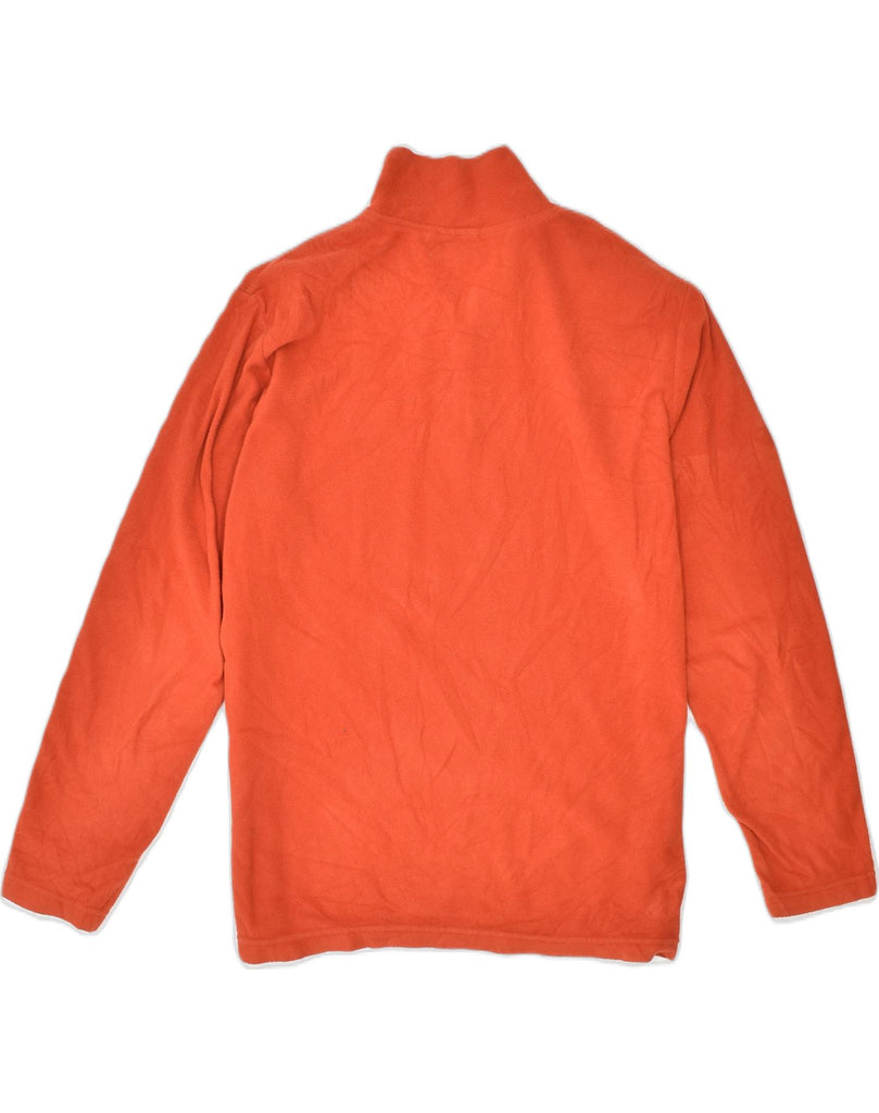 DIADORA Mens Zip Neck Fleece Jumper Large Orange Polyester Sports | Vintage | Thrift | Second-Hand | Used Clothing | Messina Hembry 