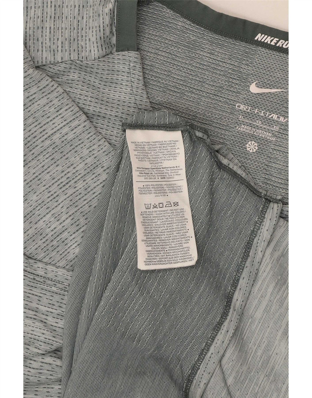 Nike Womens Dri Fit Running T-Shirt Top UK 18 XL Grey Polyester