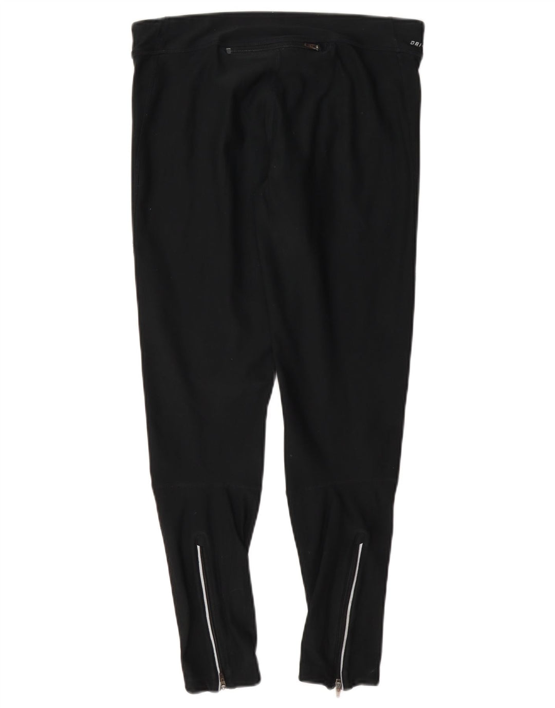 Nike Womens Dri Fit Leggings UK 14 Medium Navy Blue Polyester