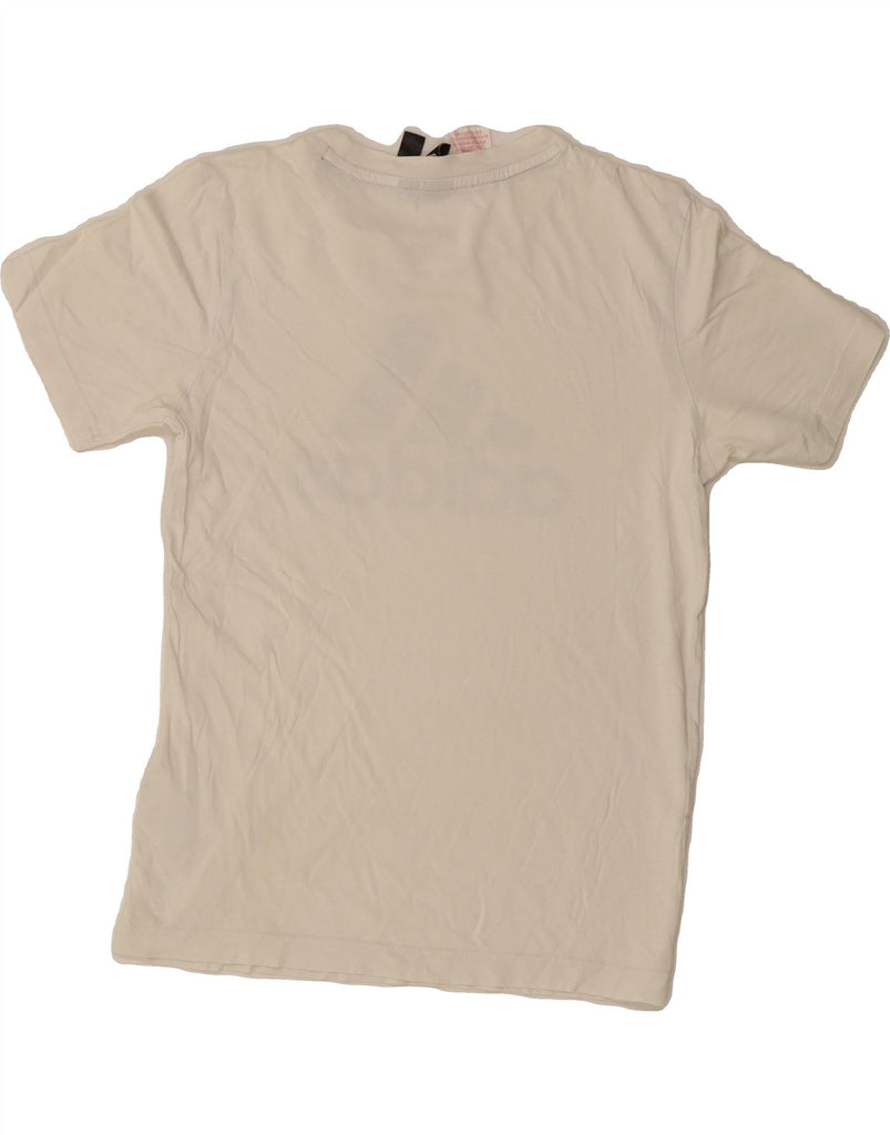ADIDAS Girls Graphic T-Shirt Top 11-12 Years White Cotton Vintage Adidas and Second-Hand Adidas from Messina Hembry 
