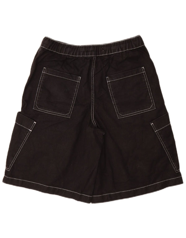 ZARA Mens Cargo Shorts Small W30 Black Cotton