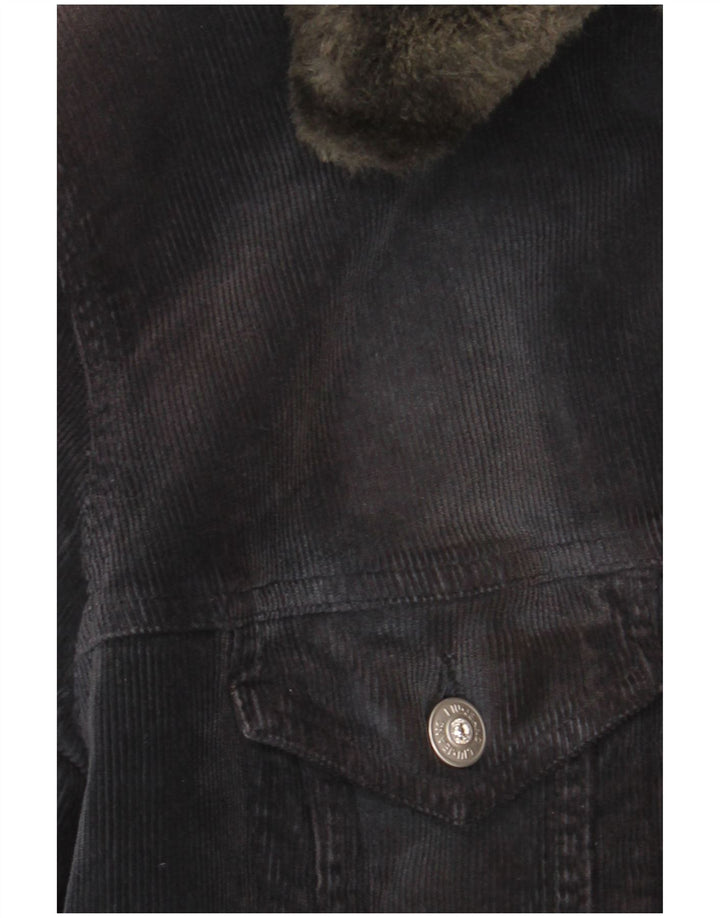 Liu Jo Womens Corduroy Jacket UK 14 Medium Grey Cotton