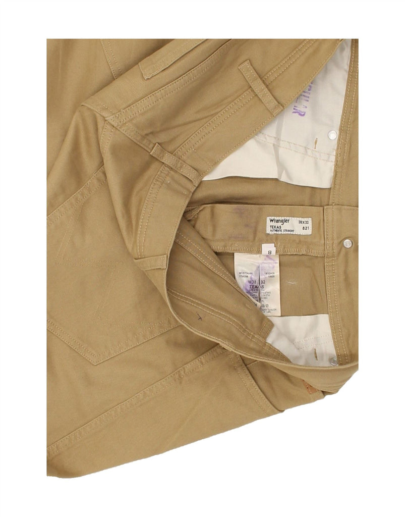 WRANGLER Mens Texas Slim Casual Trousers W38 L27 Beige Cotton | Vintage Wrangler | Thrift | Second-Hand Wrangler | Used Clothing | Messina Hembry 