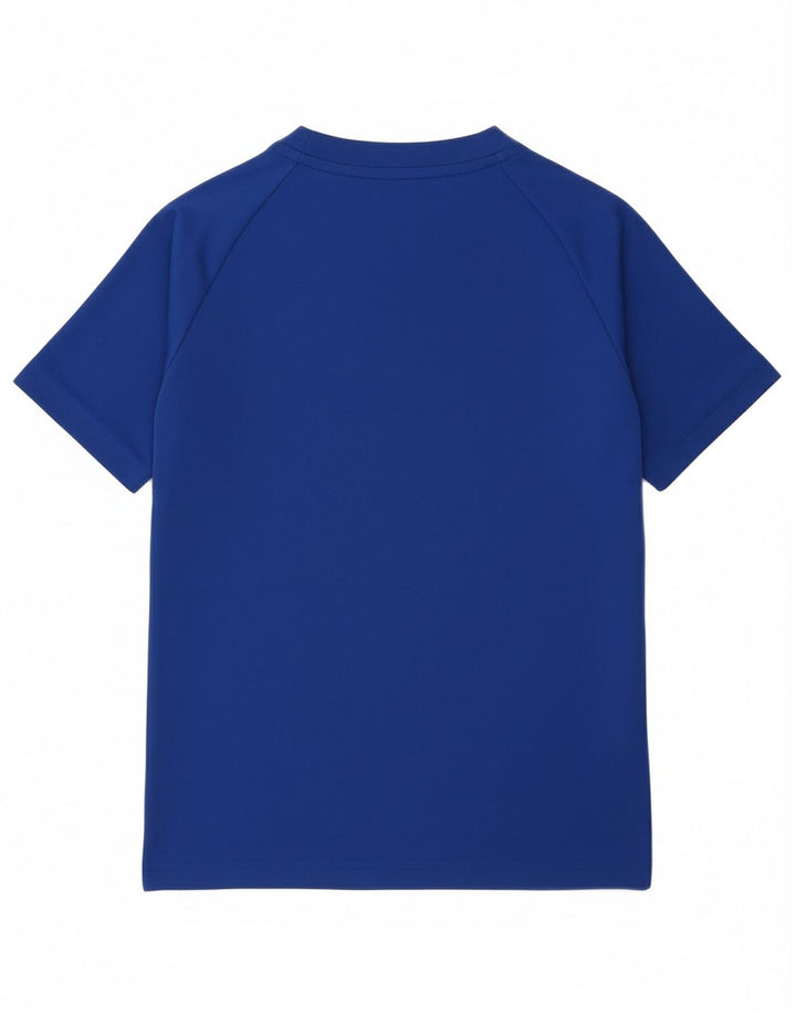 ADIDAS Boys Aeroready T-Shirt Top 9-10 Years Blue Polyester