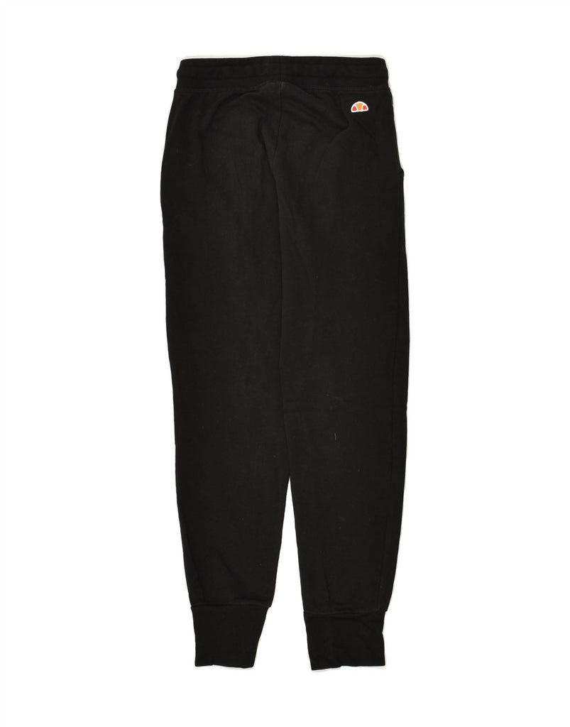 ELLESSE Girls Graphic Tracksuit Trousers Joggers 9-10 Years Black Cotton | Vintage Ellesse | Thrift | Second-Hand Ellesse | Used Clothing | Messina Hembry 