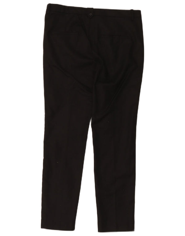 Zara Womens Slim Chino Trousers EU 38 Small W28 L26 Black Cotton