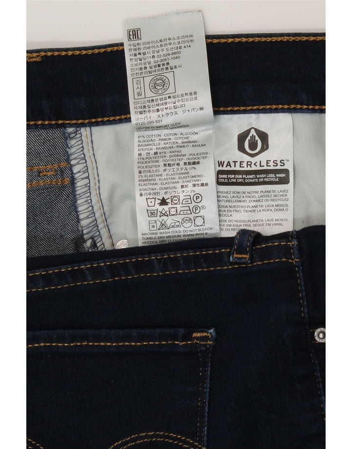 Levi's Womens 312 Shaping Slim Jeans W31 L30 Navy Blue Cotton
