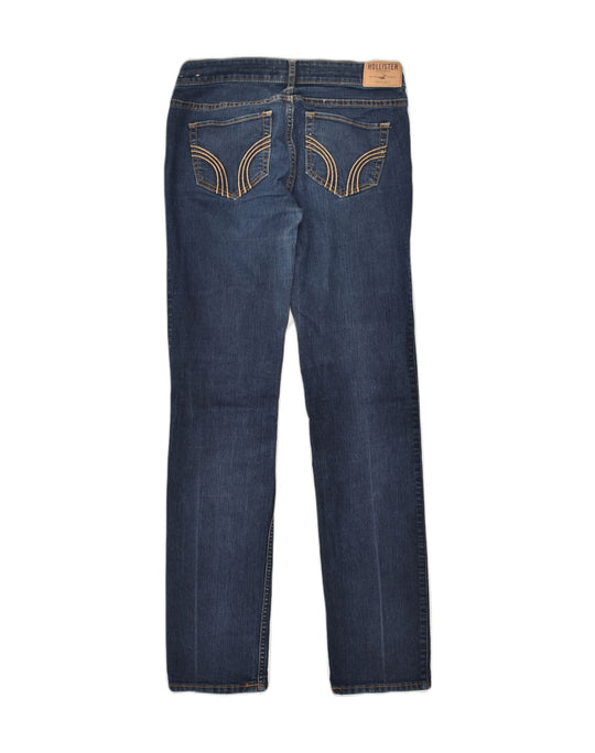HOLLISTER Womens Straight Jeans W27 L32 Navy Blue Cotton, Vintage &  Second-Hand Clothing Online