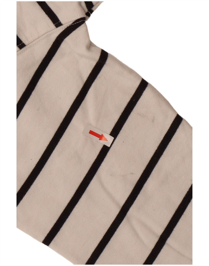 Zara Boys Sweatshirt Jumper 11-12 Years White Striped Cotton