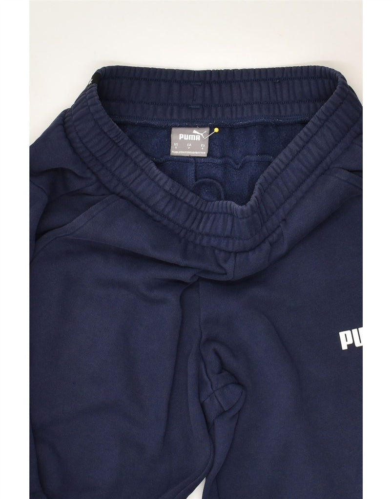 PUMA Mens Tracksuit Trousers Joggers Small Navy Blue | Vintage Puma | Thrift | Second-Hand Puma | Used Clothing | Messina Hembry 