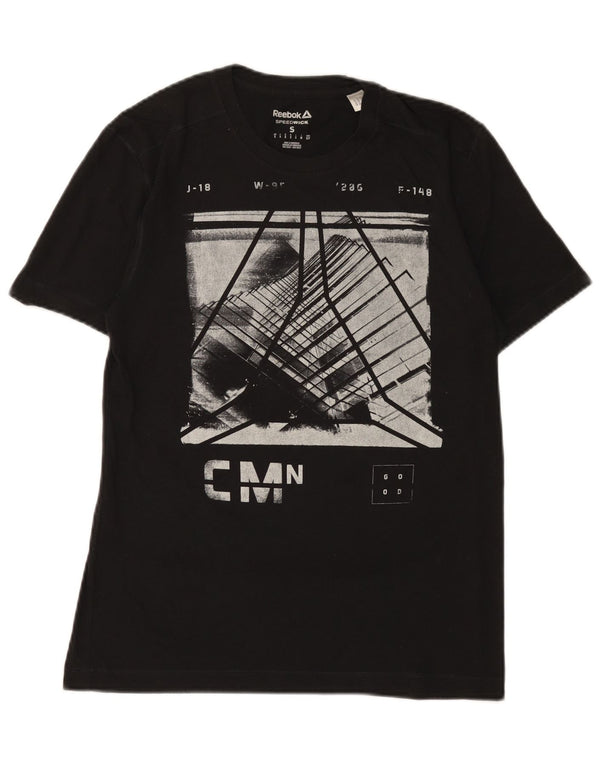 Reebok Mens Graphic T-Shirt Top Small Black