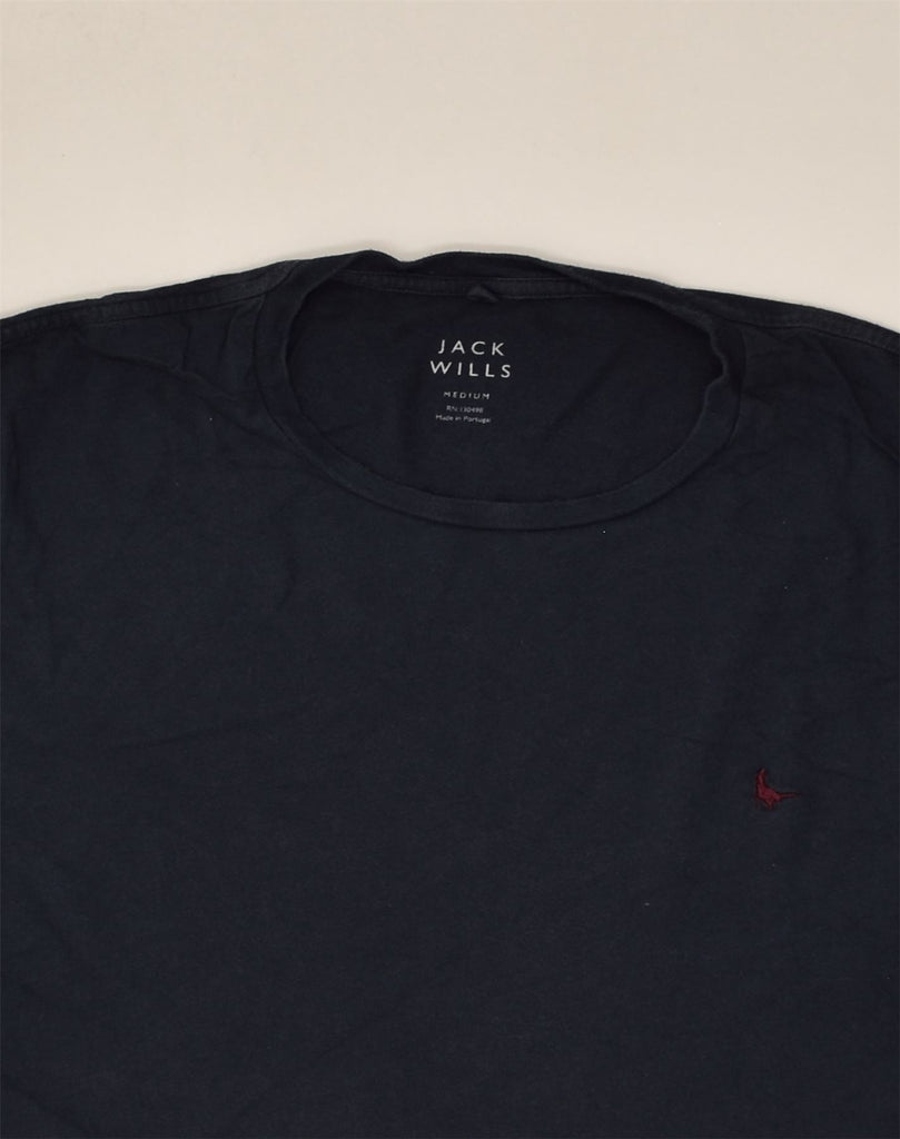 JACK WILLS Mens T-Shirt Top Medium Navy Blue Cotton | Vintage Jack Wills | Thrift | Second-Hand Jack Wills | Used Clothing | Messina Hembry 