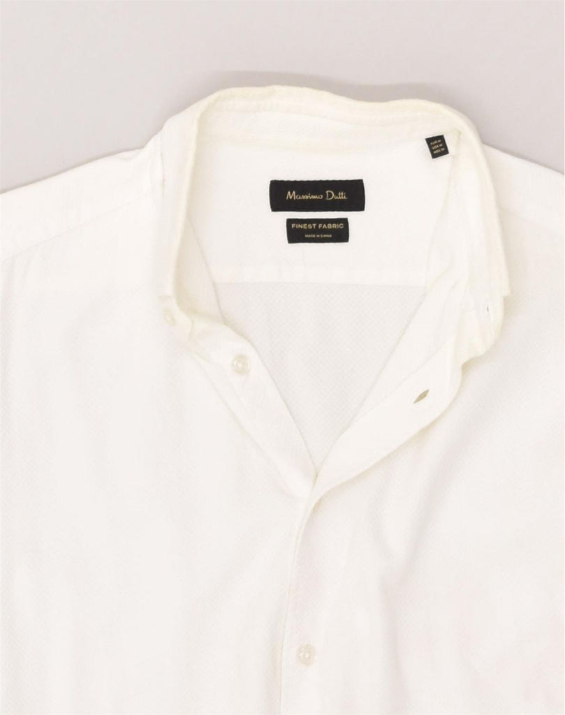 MASSIMO DUTTI Mens Shirt Medium White Cotton | Vintage Massimo Dutti | Thrift | Second-Hand Massimo Dutti | Used Clothing | Messina Hembry 