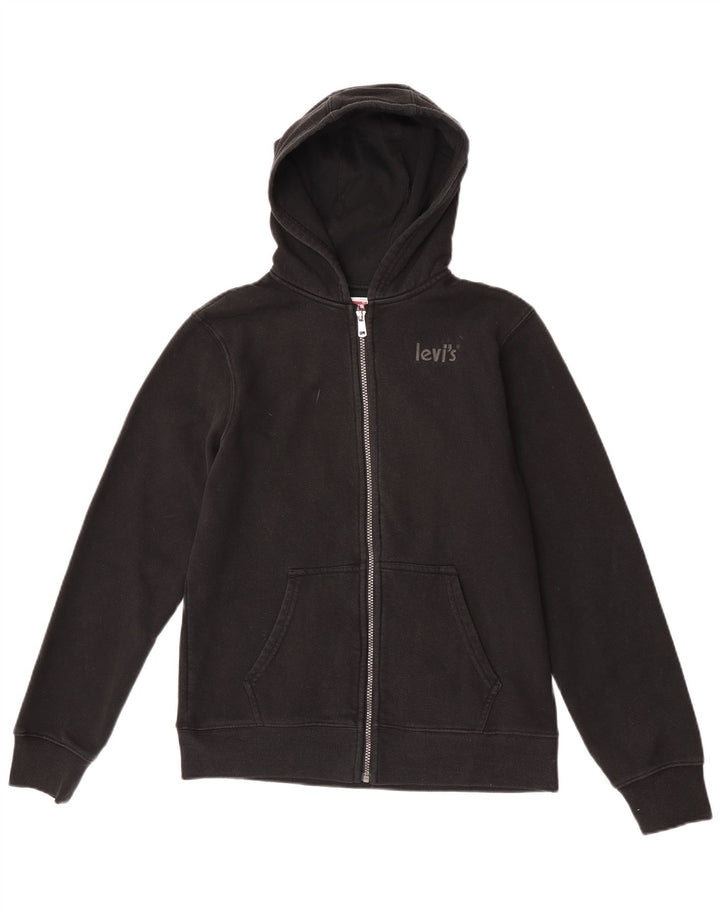 Levi's Boys Zip Hoodie Sweater 15-16 Years Black Cotton