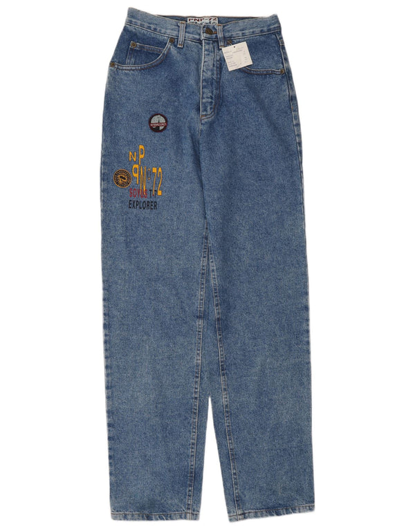Vintage Girls Tapered High Waist Jeans 15-16 Years W24 L32 Blue Cotton