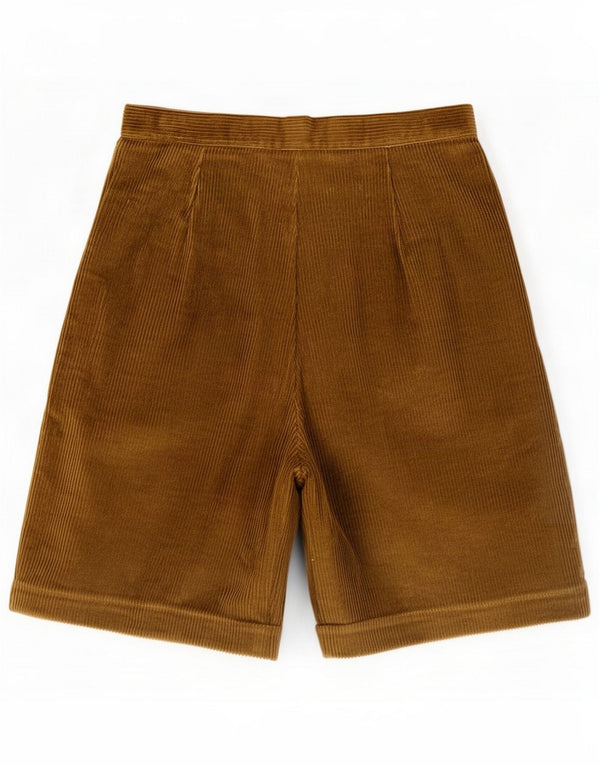 Vintage Womens Corduroy Shorts Small W27 Khaki