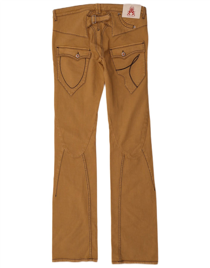 Against My Killer Womens Low Waist Trousers IT 46 Large W32 L36 Beige