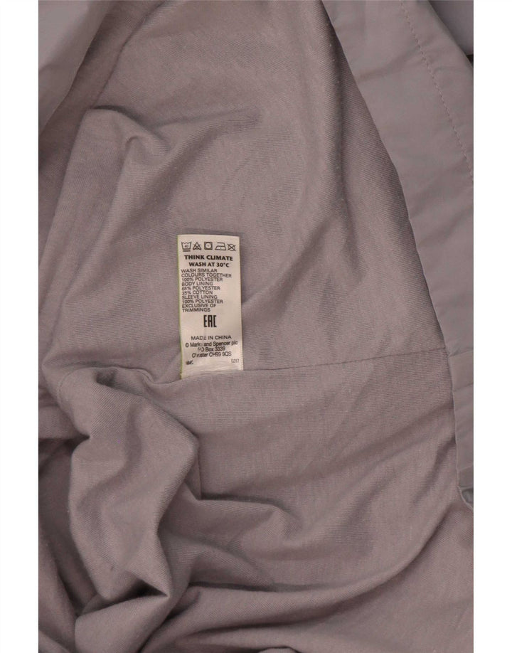 Marks & Spencer Womens Hooded Oversized Windbreaker Jacket UK 18 XL Grey