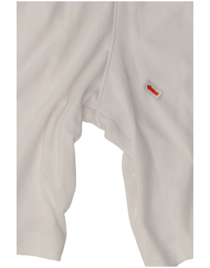 NIKE Boys Dri Fit Slim Fit Sport Shorts 10-11 Years Medium White Polyester