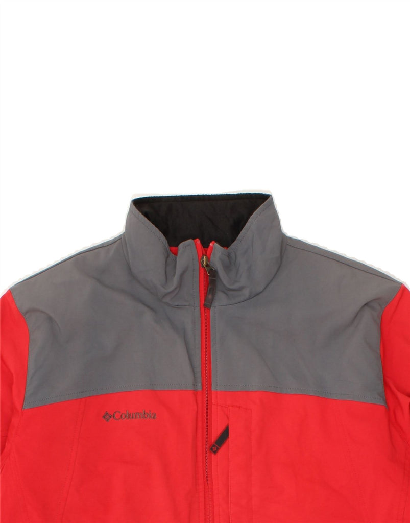 COLUMBIA Mens Windbreaker Jacket UK 40 Large Red Colourblock Polyester | Vintage Columbia | Thrift | Second-Hand Columbia | Used Clothing | Messina Hembry 