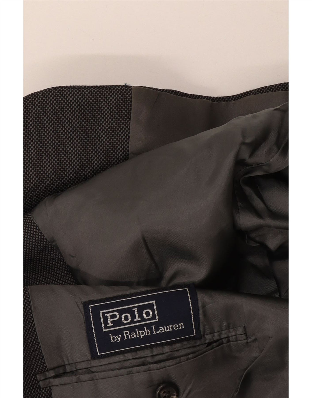 Polo Ralph Lauren Mens 2 Button Blazer Jacket UK 40 Large Navy Blue Spotted