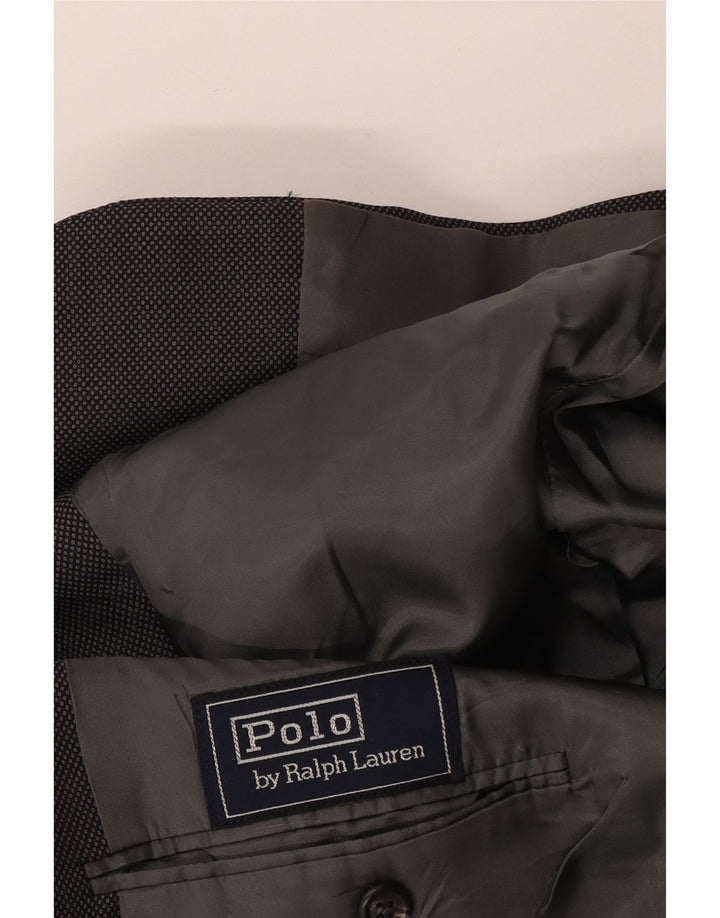 Polo Ralph Lauren Mens 2 Button Blazer Jacket UK 40 Large Navy Blue Spotted
