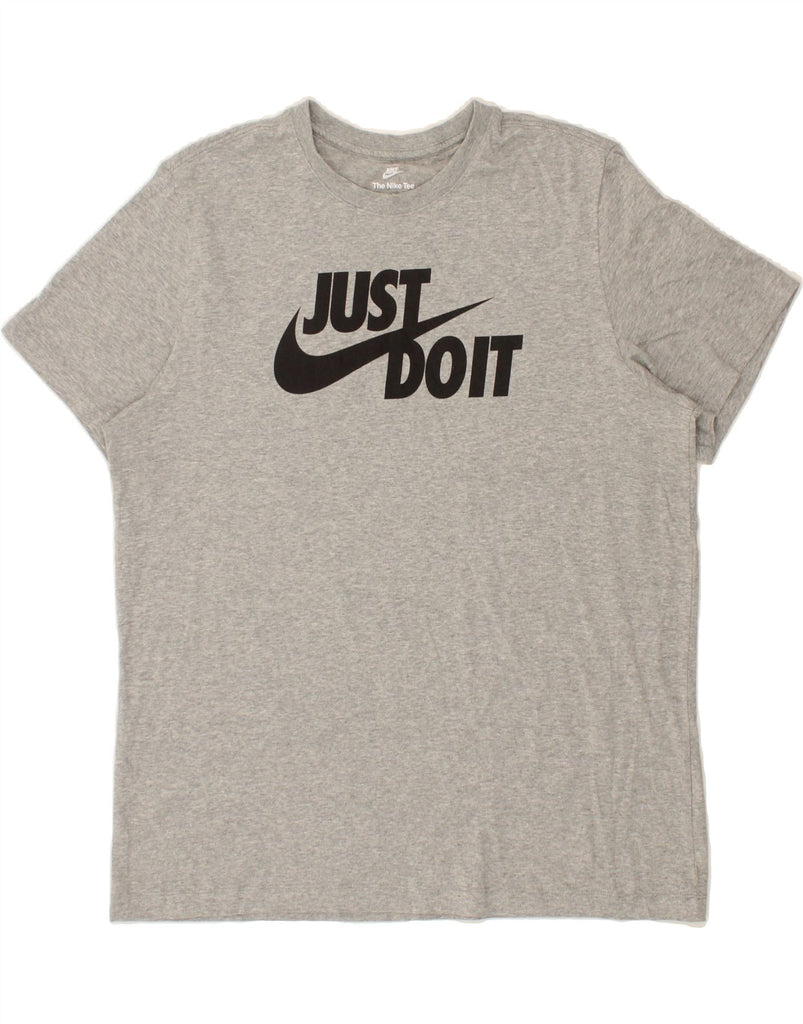 NIKE Mens Graphic T-Shirt Top XL Grey Flecked Cotton Vintage Nike and Second-Hand Nike from Messina Hembry 