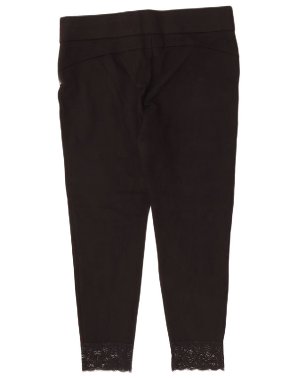 Zara Womens Legging Cropped Trousers XL W32 L25 Black
