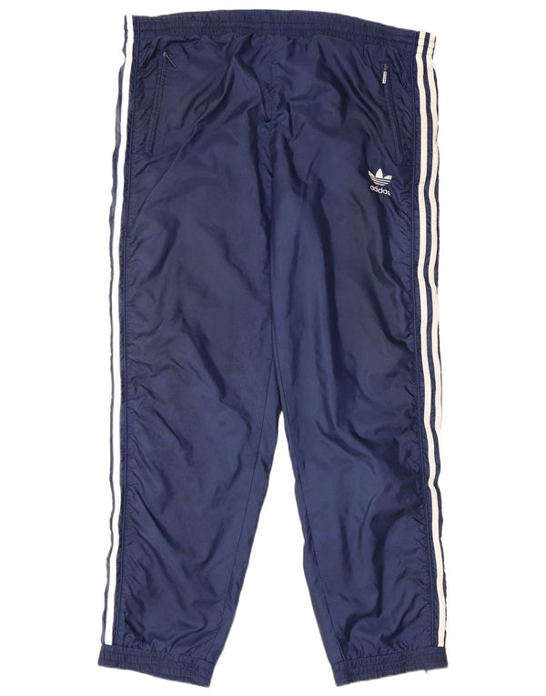 Adidas Mens Tracksuit Trousers UK 40 Medium Navy Blue Polyamide